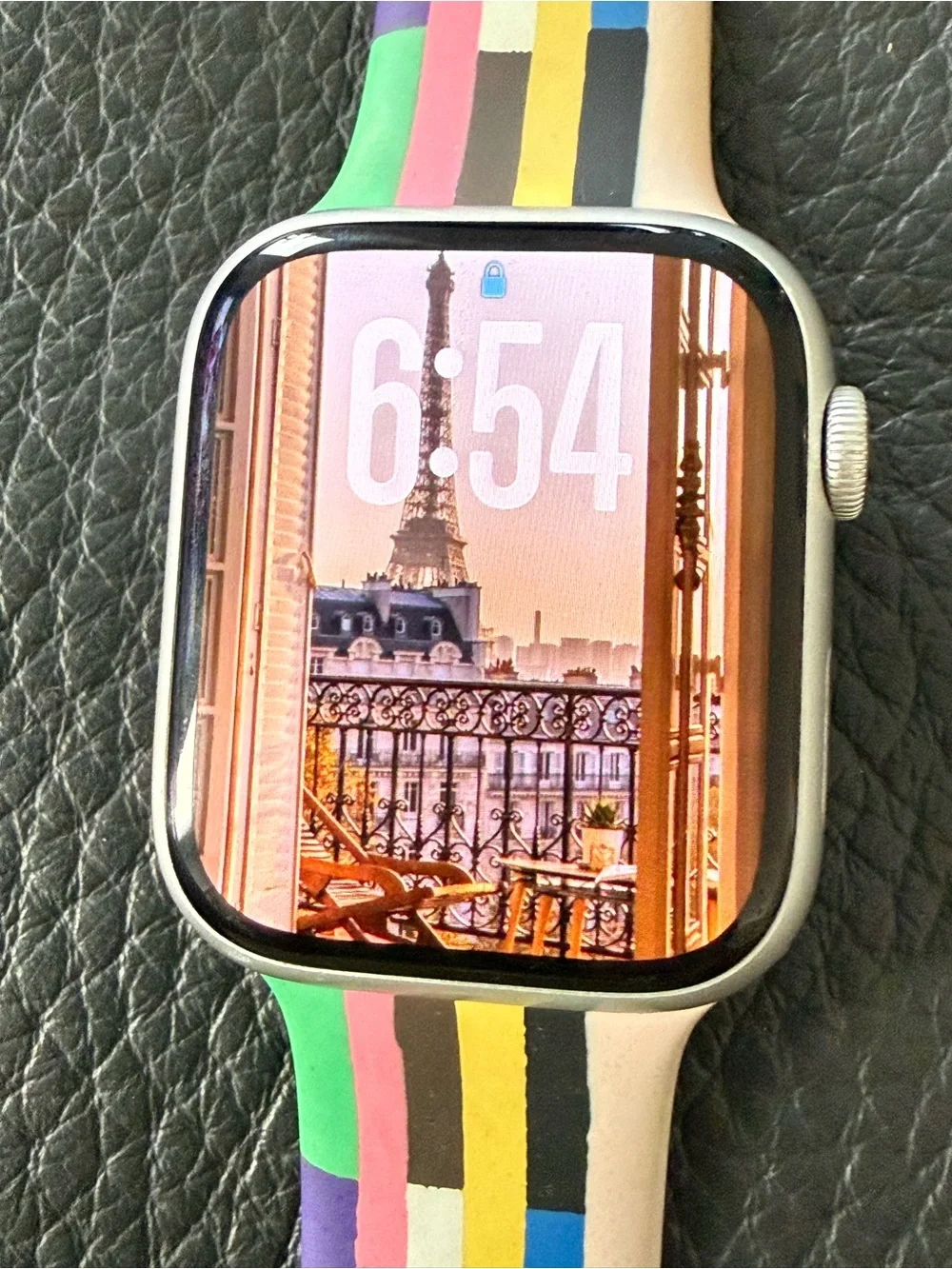 Multicolor Silicone Smartwatch Band with Silver Case